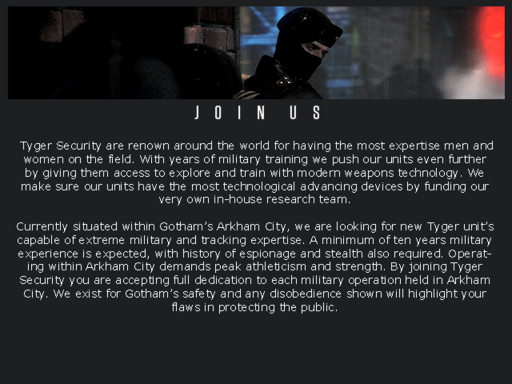 Batman: Arkham City - Фейк-страничка «Тигров»